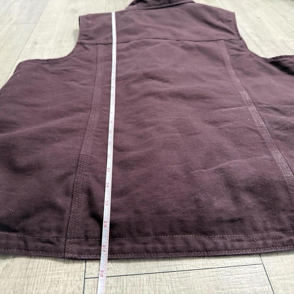 Carhartt Duck Canvas Burgundy Sherpa Lined Vest Womens Size XL  16-18 OV4277-W - Picture 10 of 10